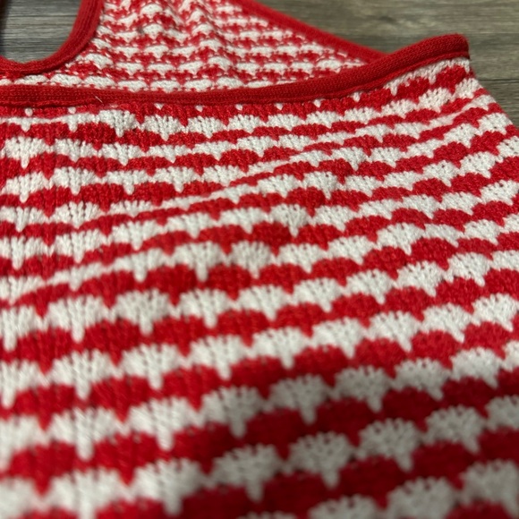 ZARA crochet halter tie crop top! Sleeveless red and white - Picture 10 of 11